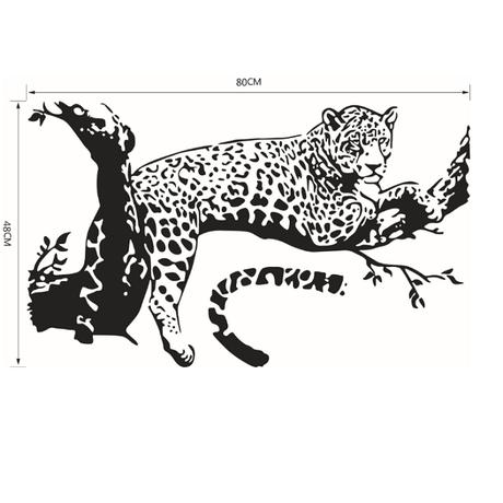 Nálepka na stenu leopard,