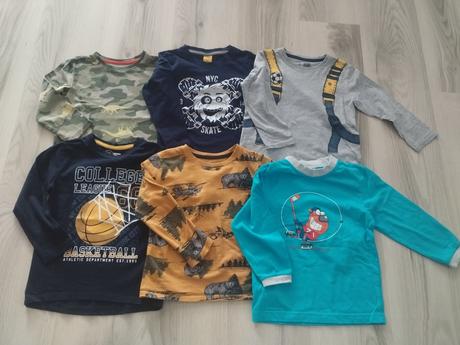 4x tričko s dlhým rukávom, 110