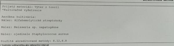 Bolia ma mandle. Je nutná liečba na základe mojich výsledkov?