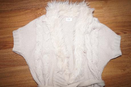 Pletená vesta s kožušinkou, f&f,140