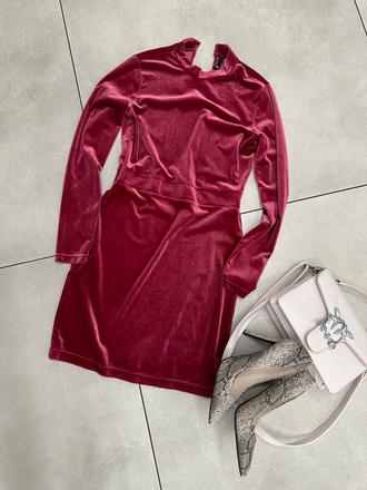 Plesove velúrové šaty, h&m,40
