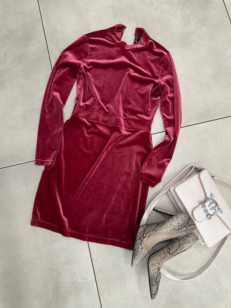 Plesove velúrové šaty, h&m,40