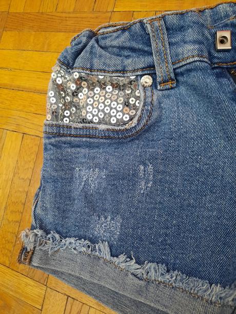 Dievčenské riflové šortky, kik,140