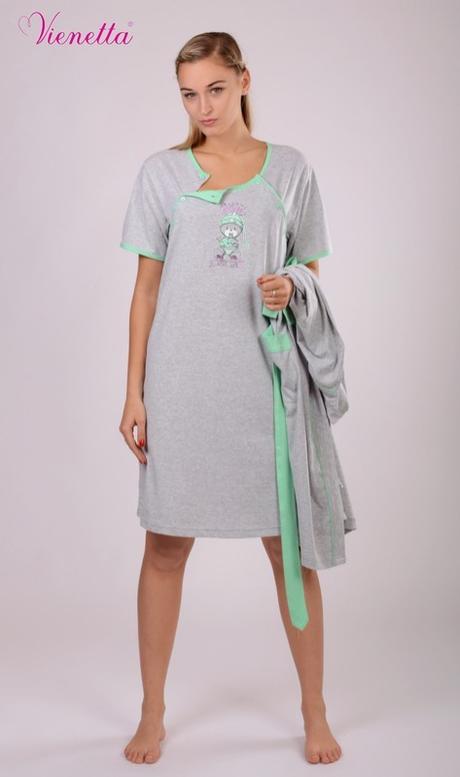 Materská nočná košieľka so županom, vienetta secret,l / m / s / xl / xxl