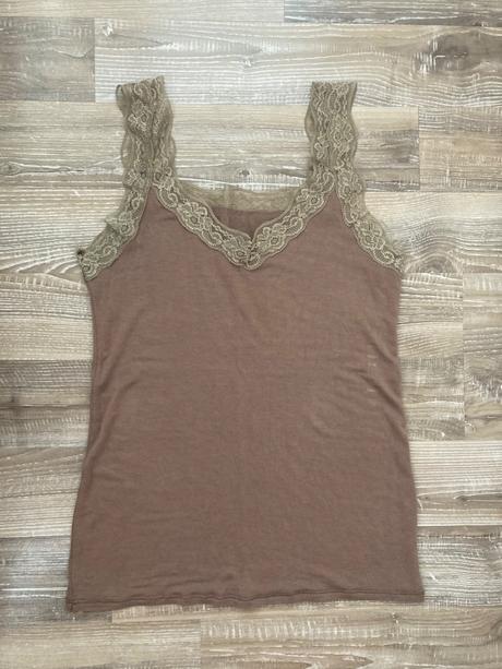 Elasticke letné tričko/tielko ramienka čipkované, m