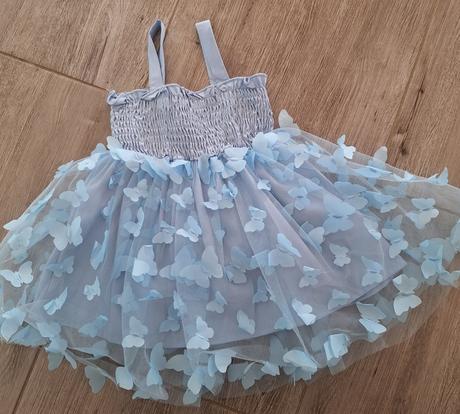 Šaty s tylovou sukňou a motylikmi, 74