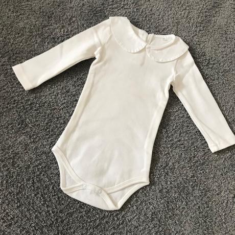 Biele vrubkovane body s golierikom v.70, 68