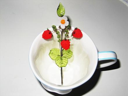 Karlovarské sklo - jahody,