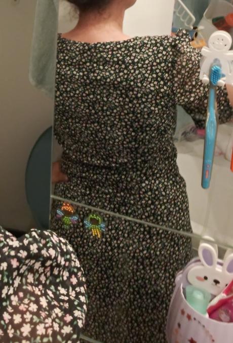 Šaty letné, 38, hm, čierne s drobnými kvietkami, h&m,38