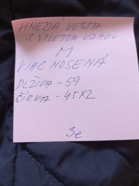 Vesta s upletom-m-, m