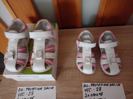 Dievčenské sandále zn.protetika dalia veľ.28, protetika,28