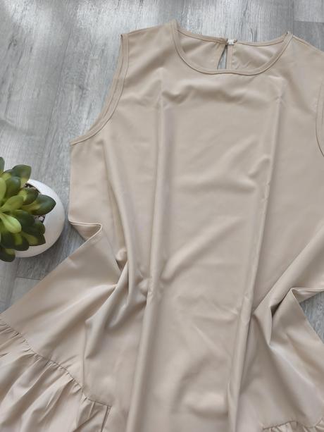 Dámska bežové šaty, l