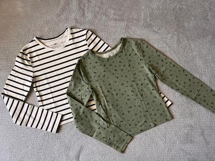 2x tričko, h&m,134