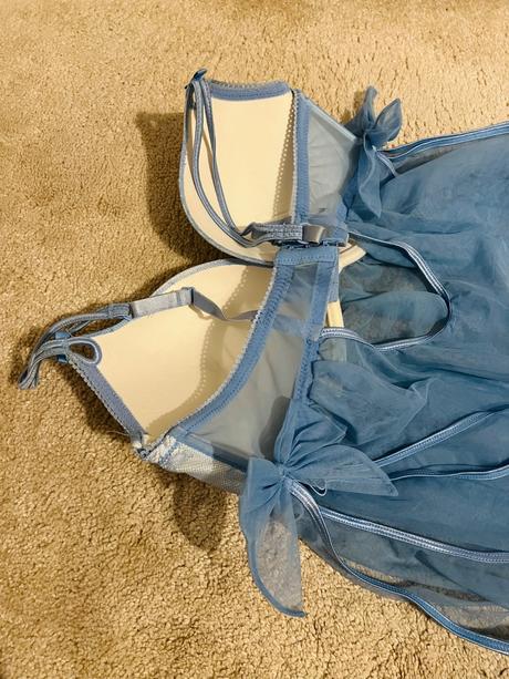 Sexy nocna kosielka modra, s