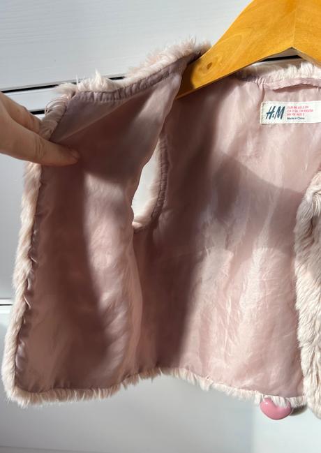 Bledoružová vesta, h&m, 98, h&m,98