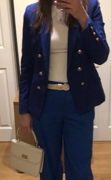 Kráľovsky modré sako mango, xs/34, mango,xs