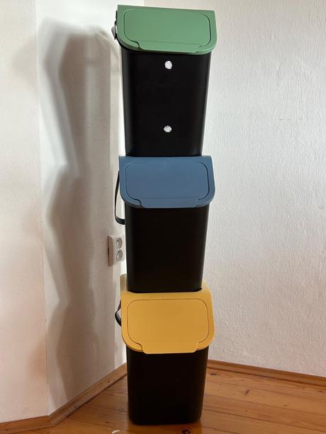 Odpadkové koše na separovanie, sada,