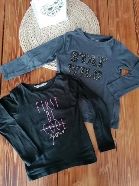 Tričká s dhým rukávom 2 ks, h&m,110
