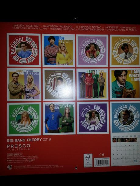 Kalendár teória veľkého tresku 2019, 