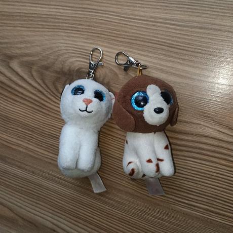 Plyšové kľúčenky ty beanie boos (psík a mačička),