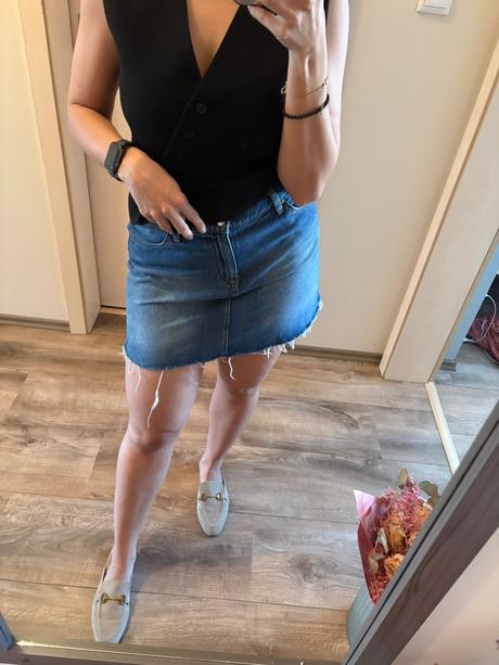 Riflová sukňa h&m, h&m,38