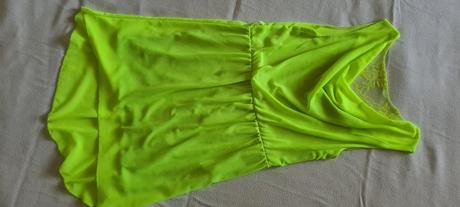 Neónovo žlté šaty na leto, 164