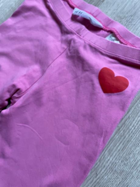 Leginy 3/4 srdiecko 7-8 rokov, h&m,128