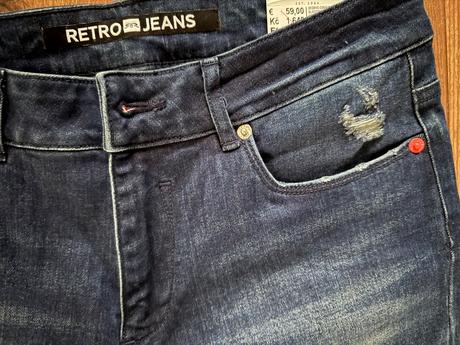 Damske slim rifle retro jeans 28/32, 28 / 36