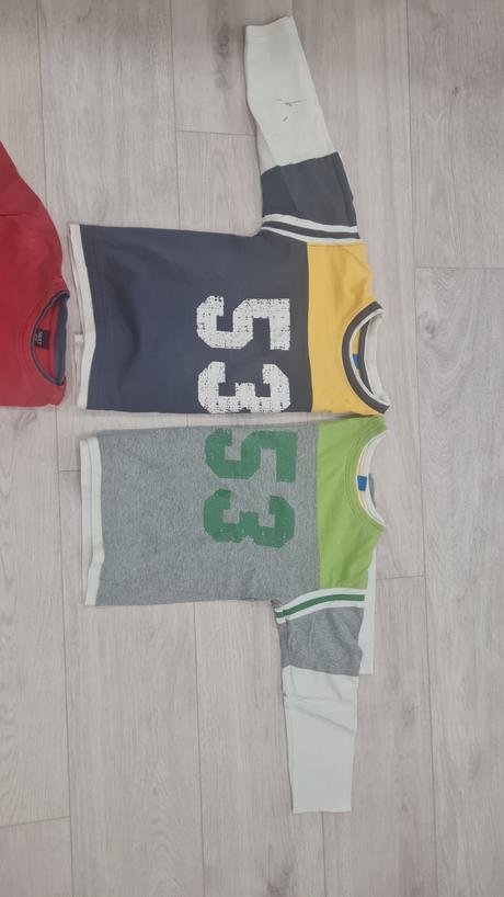 Balík tričiek s dlhým rukávom 122 ,6 az 7 rokov, 122–134