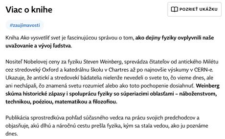 Steven weinberg ako vysvetlit svet, 