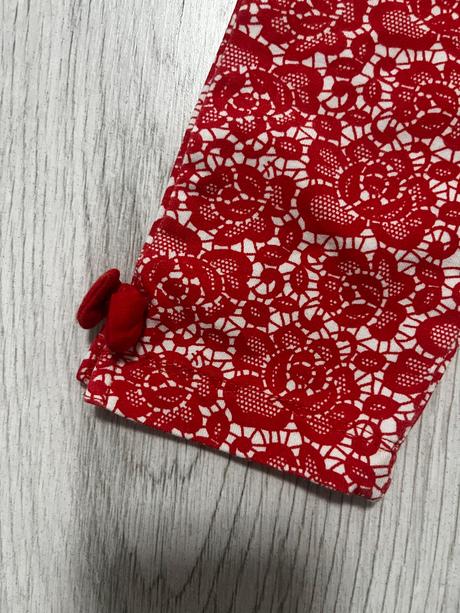 Trojštvrťové červene leginy s mašličkami, primigi,68