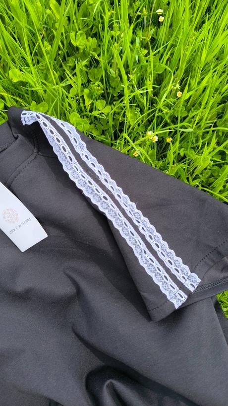 Čierna oversize súprava šortiek a trička, 