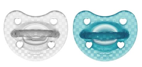 Chicco cumlík physio luxe celokaučukový modrý 2ks,, chicco