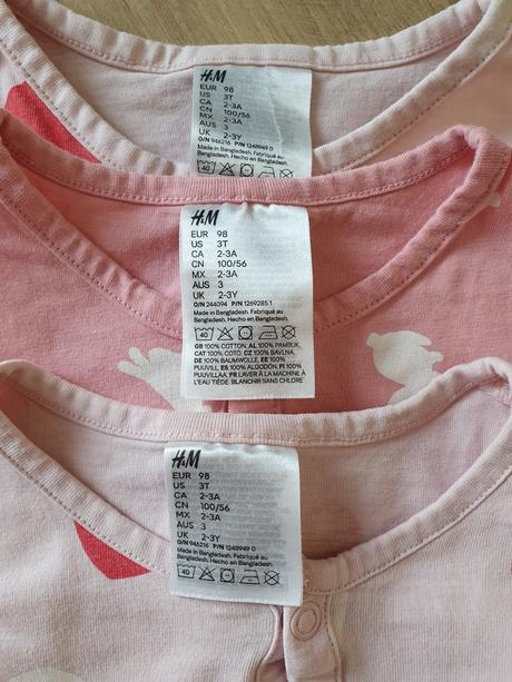 Pyzamovy overal hm 98 3ks, h&m,98