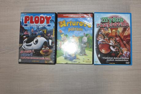 3 ks dvd plody, artur, myši - cena spolu,