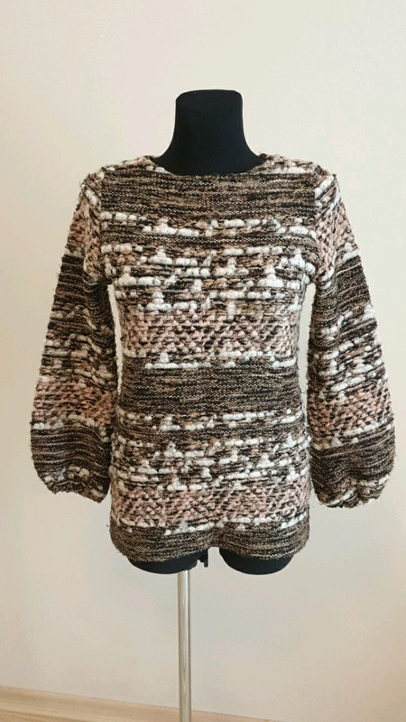 Zara vlnený melírovaný sveter s, zara,s