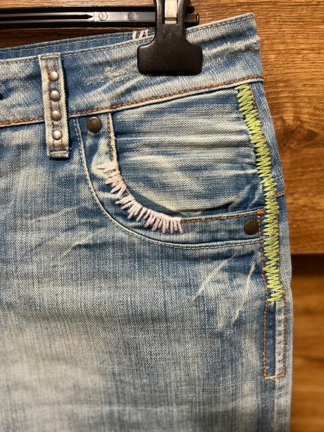 Riflová sukňa s aplikáciami, broadway,s