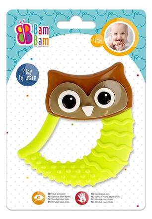 Bambam hrkálka/hrýzatko sova 9 cm, 