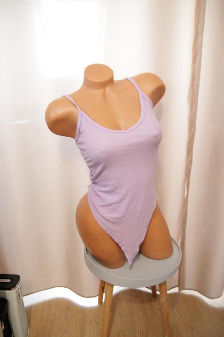 Bledo fialový body top, s/m, s