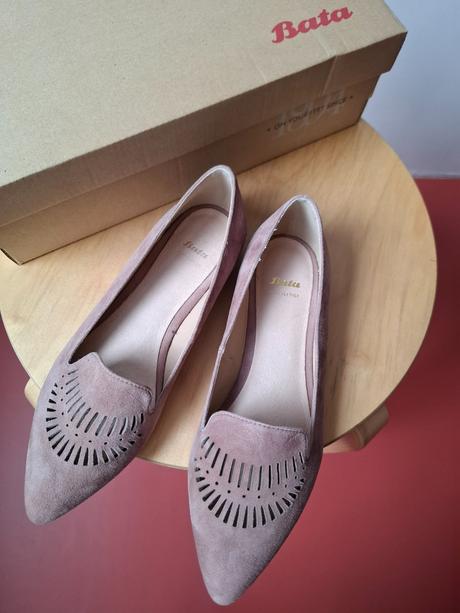 Velúrové baleríny baťa, baťa,36