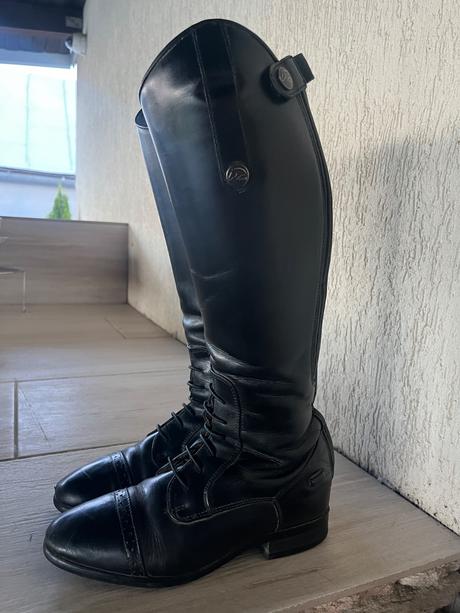Jazdecké kožené čižmy hkm valencia 37, 37