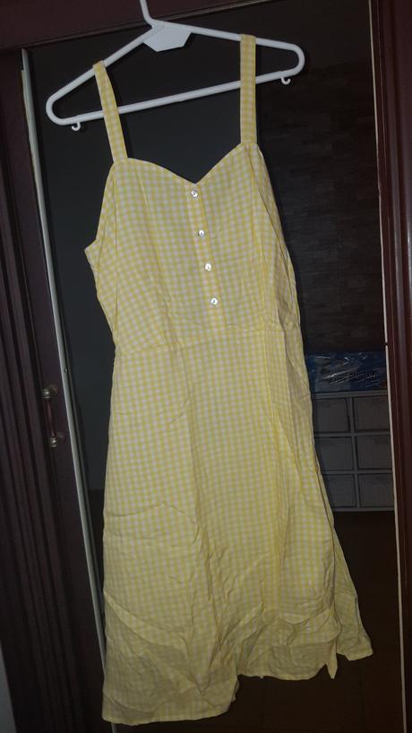 Žlté karovane šaty xl, reserved,xl