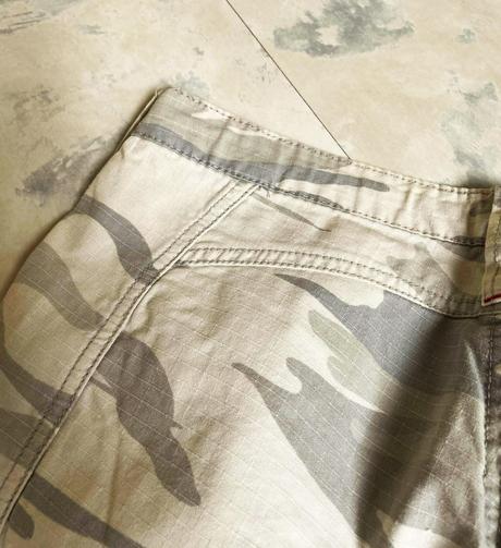 3/4 maskáčové nohavice, fishbone,xs