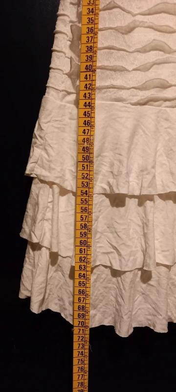 Smotanové šaty s volánikmi m/l, m