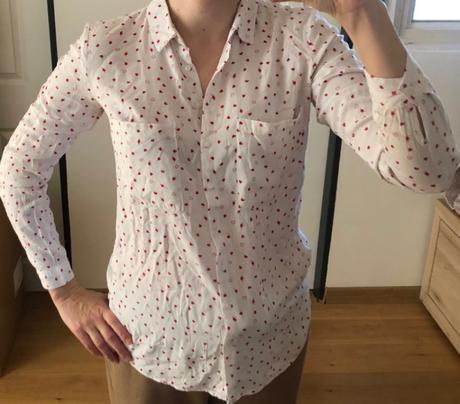 Biela srdiečková blúzka xs/34, 34