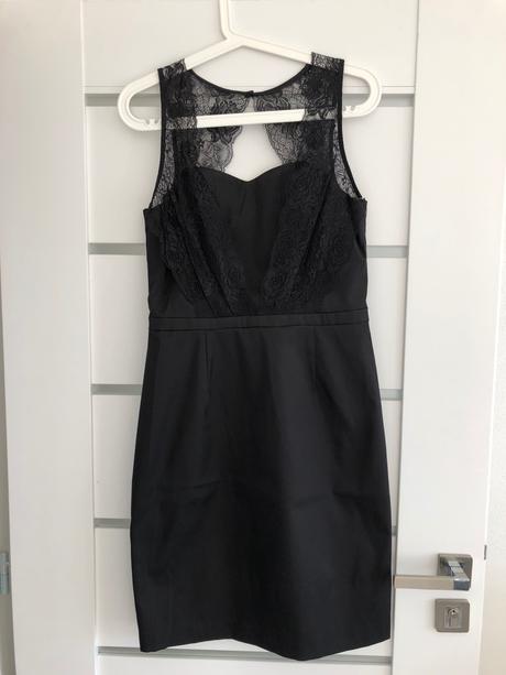 Čierne šaty a čipkou, orsay,38