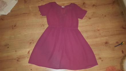 Ružové priehladne saty kaffe, 38