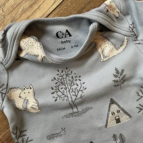 Modré body so zvieratkami, c&a,56