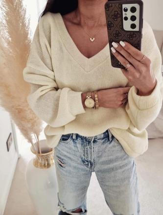 Jemný žltý pulóver, l