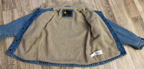 Next krásna oteplená riflová bundička s kožuškom, next,122